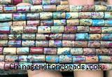 CDE3666 15 inches 4*8mm tube sea sediment jasper beads