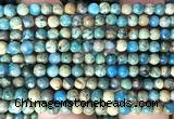 CDE3810 15 inches 4mm round blue sea sediment jasper beads