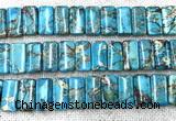 CDE3824 7.5 inches 10*20mm rectangle double drilled sea sediment jasper beads