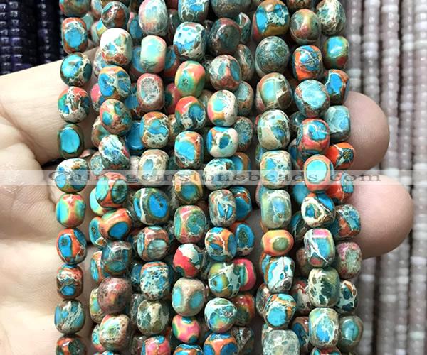 CDE3919 15 inches 5*7mm nuggets sea sediment jasper beads