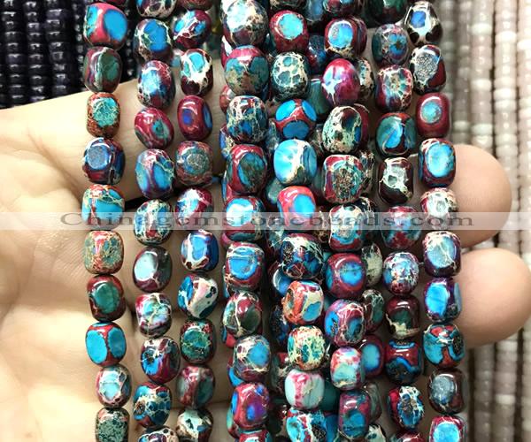 CDE3921 15 inches 5*7mm nuggets sea sediment jasper beads