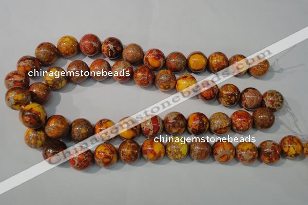 CDE742 15.5 inches 16mm round dyed sea sediment jasper beads