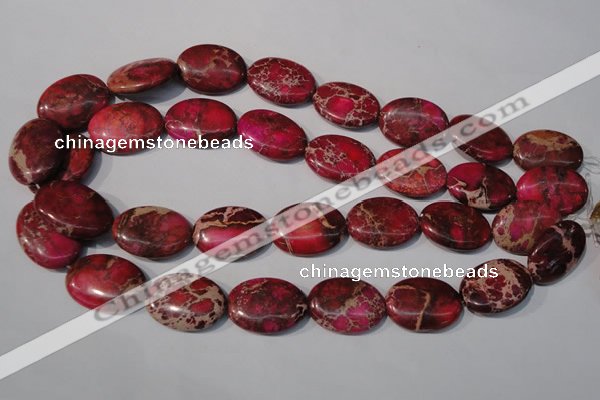 CDE783 15.5 inches 18*25mm oval dyed sea sediment jasper beads