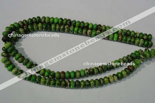 CDE927 15.5 inches 6*10mm rondelle dyed sea sediment jasper beads