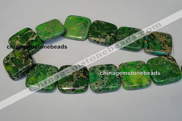 CDI196 15.5 inches 34*34mm square dyed imperial jasper beads