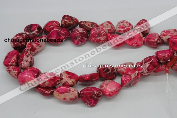 CDI27 16 inches 20*25mm nuggets dyed imperial jasper beads wholesale