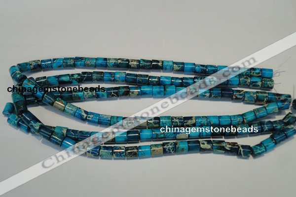 CDI280 15.5 inches 8*8mm tube dyed imperial jasper beads