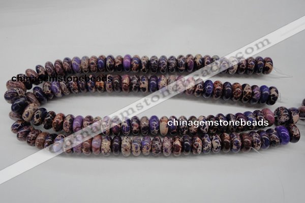 CDI373 15.5 inches 7*14mm rondelle dyed imperial jasper beads