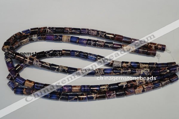 CDI380 15.5 inches 8*10mm tube dyed imperial jasper beads