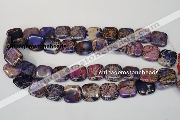 CDI428 15.5 inches 20*20mm square dyed imperial jasper beads