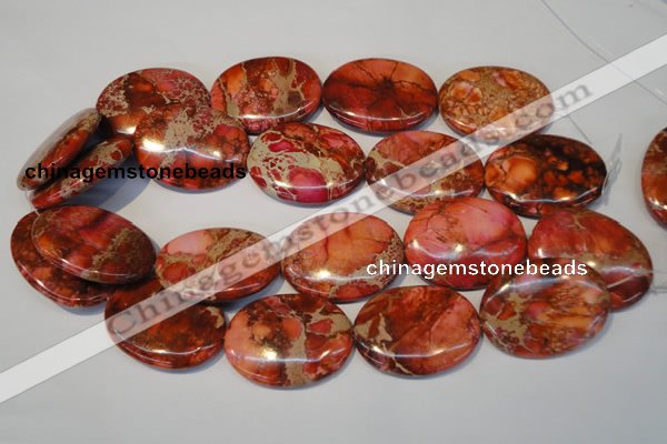 CDI536 15.5 inches 30*40mm oval dyed imperial jasper beads