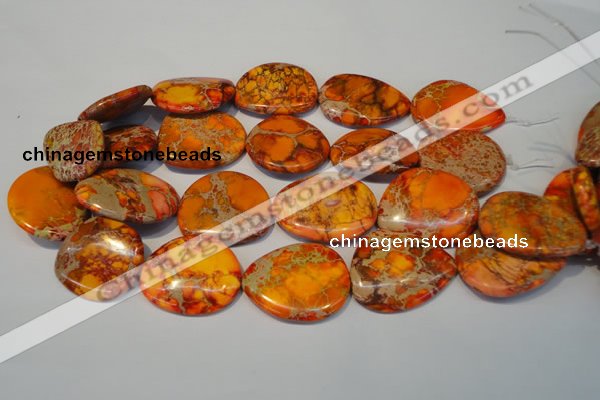 CDI580 15.5 inches 20*25mm - 28*35mm freeform dyed imperial jasper beads