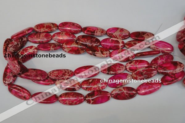 CDI647 15.5 inches 15*30mm oval dyed imperial jasper beads