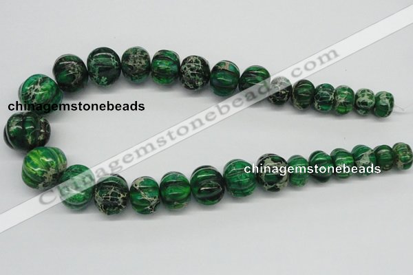 CDI76 16 inches multi sizes pumpkin dyed imperial jasper beads wholesale