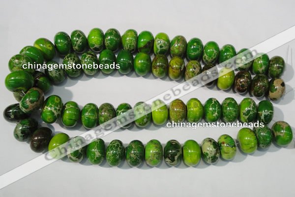 CDI928 15.5 inches 12*18mm rondelle dyed imperial jasper beads