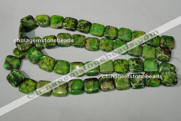 CDI946 15.5 inches 18*18mm square dyed imperial jasper beads