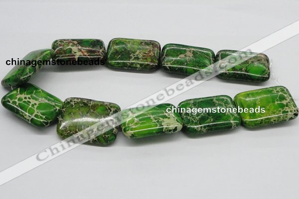 CDI96 16 inches 30*40mm rectangle dyed imperial jasper beads wholesale