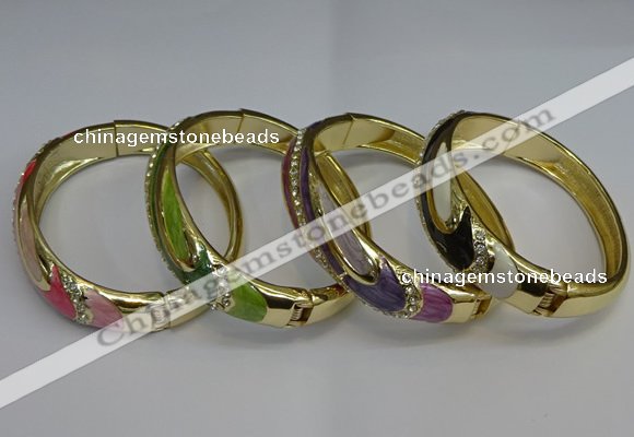 CEB124 16mm width gold plated alloy with enamel bangles wholesale