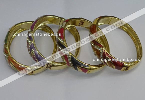 CEB126 16mm width gold plated alloy with enamel bangles wholesale