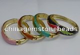 CEB128 16mm width gold plated alloy with enamel bangles wholesale