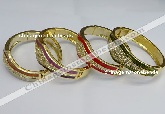 CEB129 22mm width gold plated alloy with enamel bangles wholesale