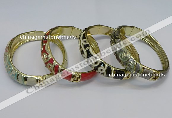 CEB134 16mm width gold plated alloy with enamel bangles wholesale