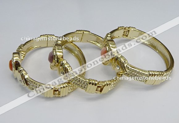 CEB137 22mm width gold plated alloy with enamel bangles wholesale