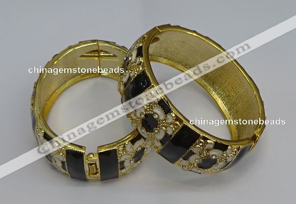 CEB140 24mm width gold plated alloy with enamel bangles wholesale