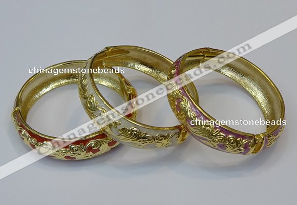 CEB143 18mm width gold plated alloy with enamel bangles wholesale