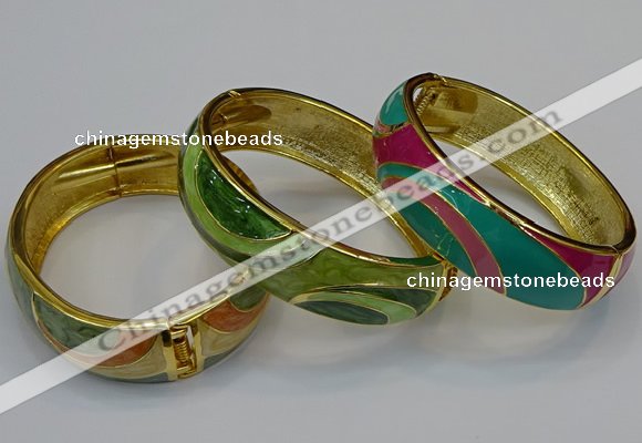 CEB149 18mm width gold plated alloy with enamel bangles wholesale