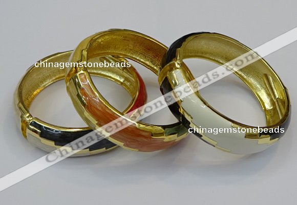 CEB151 19mm width gold plated alloy with enamel bangles wholesale