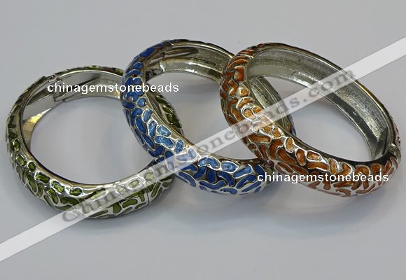 CEB154 15mm width gold plated alloy with enamel bangles wholesale