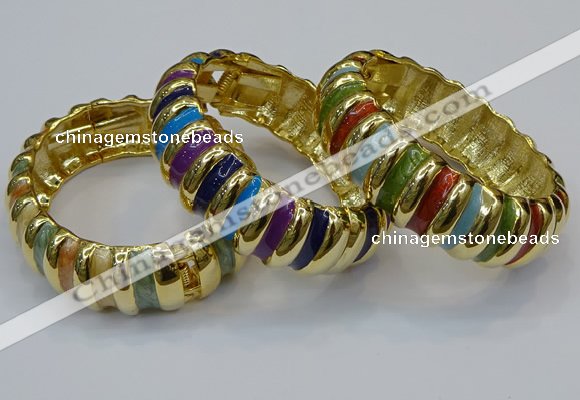 CEB155 20mm width gold plated alloy with enamel bangles wholesale