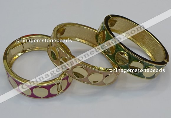 CEB175 18mm width gold plated alloy with enamel bangles wholesale