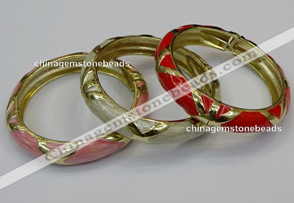 CEB182 13mm width gold plated alloy with enamel bangles wholesale