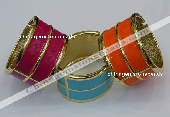 CEB187 38mm width gold plated alloy with enamel bangles wholesale