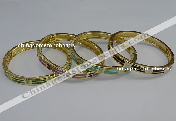 CEB84 8mm width gold plated alloy with enamel bangles wholesale