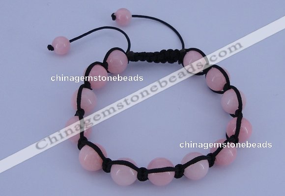 CFB504 10mm round candy jade beads adjustable bracelet wholesale