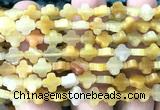 CFG1604 15 inches 8mm four leaf clover yellow jade beads wholesale