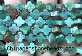 CFG1611 15 inches 8mm four leaf clover New dragon blood jasper beads