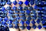 CFG1758 15 inches 10mm four leaf clover lapis lazuli gemstone beads