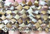 CFG1761 15 inches 10mm four leaf clover picture jasper beads