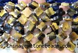 CFG1808 15 inches 12mm four leaf clover yellow tiger eye beads