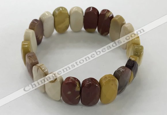 CGB3319 7.5 inches 10*20mm faceted oval mookaite bracelets