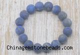 CGB5522 10mm, 12mm round matte lapis lazuli beads stretchy bracelets