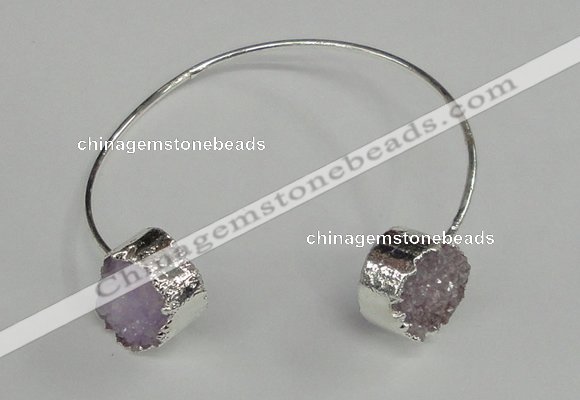 CGB727 15mm coin druzy agate gemstone bangles wholesale