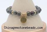 CGB7766 8mm dragon blood jasper bead with luckly charm bracelets