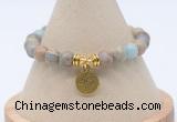 CGB7774 8mm serpentine jasper bead with luckly charm bracelets