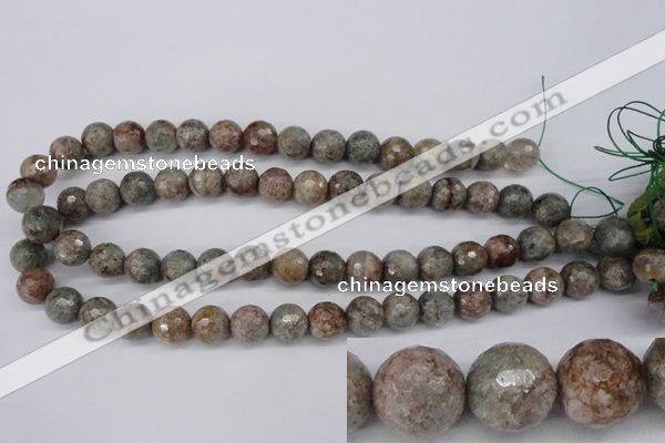 CGG12 15.5 inches 8mm faceted round ghost gemstone beads wholesale