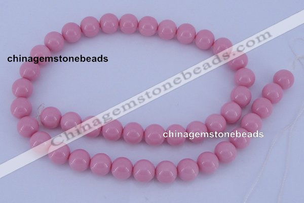 CGL838 10PCS 16 inches 8mm round heated glass pearl beads wholesale